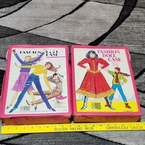 VINTAGE 80'S TARA TOY FASHION DOLL CASE BUNDLE HOLDS BARBIE & ACCESSORIES PRICEF